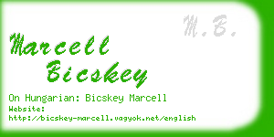 marcell bicskey business card